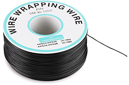 Cavo 30AWG, filo avvolto a filo singolo da 0,25 mm Cavo 30AWG Cavo avvolgente per test nero 250 metri, cavo solido in rame stagnato