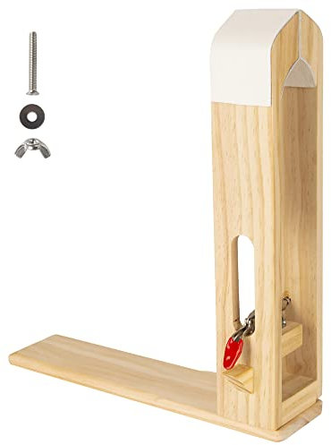 Wood Leather Craft Hand Stitching Pony Horse Leather Clamp with Pre Wrapped Leather Clamp for DIY Leather Craft Sewing Stitching