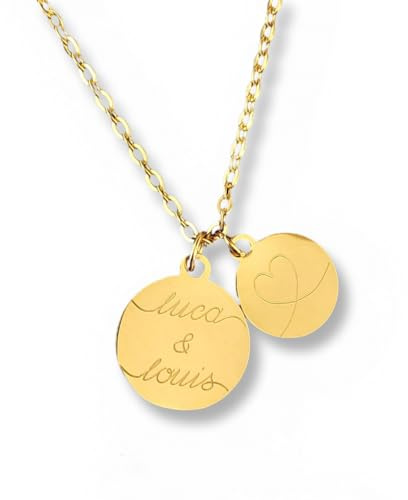 inaklam Damen Halskette Edelstahl – Mit Wunschgravur – Namenskette personalisiert – Elegantes Geschenk für Frauen, Freundin & Mama