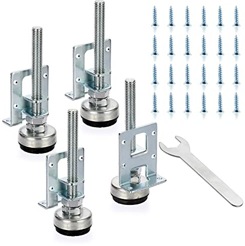 IGNPION Heavy Duty Adjustable Furniture Leveler Feet 4pcs M10 Furniture Leveling Legs for Tables, Shelving Units, Cabinets, Workbench（Up to 8cm）