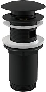 Alca - Ablaufgarnitur für Waschtisch Klick-Klack, 5/4 Zoll (A392BLACK) – A392BLACK