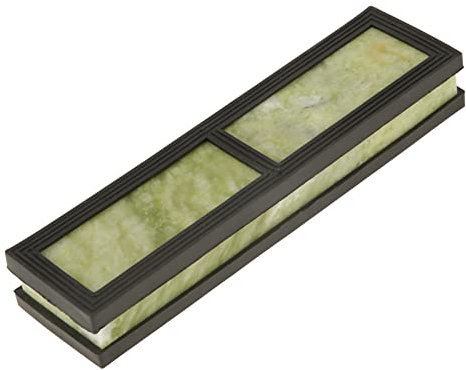 Piedra de Afilar, Grano 10000 Piedra de Afilar Cuchillos Piedra de Afilar Esmeralda Natural con Base de Drenaje 200x50x25mm/7.87x1.97x0.98, Piedras de Afilar