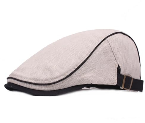 HNJKJEU Schirmmützen für Herren Schiebermütze Verstellbar Baumwolle Schiebermütze Flatcap Herren Frühling Herbst Hüte Caps