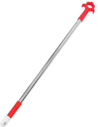 TOPBATHY Hilfshebel zum Öffnen des Fensters Kabellose Fensterstange verstellbare Stange mit Haken vorhang raffhalter vorhangstange klemmstange Gardinenstange Fenstervorhänge Blindstange rot