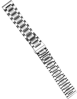 LIFKOME Edelstahl-uhrenarmband Ersatz-band Silbernes Uhrenarmband Modisches Uhrenband Klassisches Uhrenband Allgemeines Uhrenarmband Für Herren Und Damen