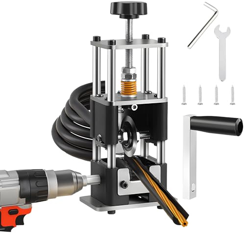 Pelacables con manivela de mano, pelacables manual, pelacables, pelador manual de alambre para calibre de 0.04 a 1 pulgada, reciclaje de cobre (negro)