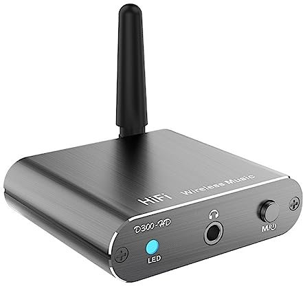 Sctecoau HiFi-Wireless-Audio-Adapter mit 3,5-Mm-Aux-Toslink-/Koaxial-Ausgang PC+Metall für Verstärkerauto