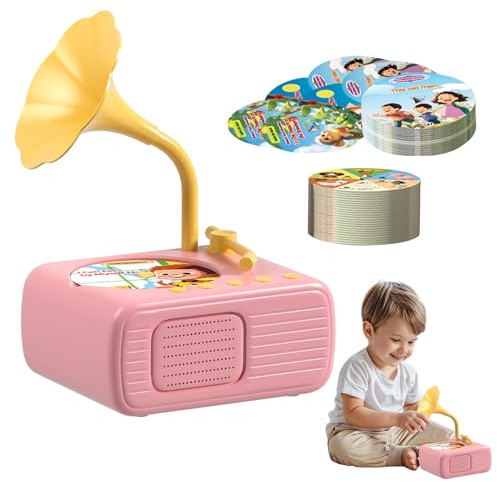 Player Musicale Fonografo Per Bambini - Giocattolo Di Musica Retrò, Giradischi Di Narrazione | Macchina Per Trama Audio Per Bambini Con Carte, Giocattolo Musicale Classico Per Ragazzi, Ragazze, Appren