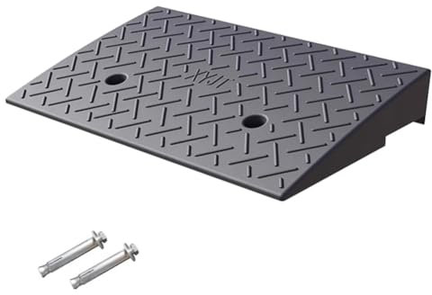 KXWOQ3ED Rampa di Marciapiede, Rampa di Soglia di Gomma Portatile, Rampa di Cordolo Antiscivolo per Garage Marciapiede Auto Moto Carrozzine Camion(50x32x6 cm)