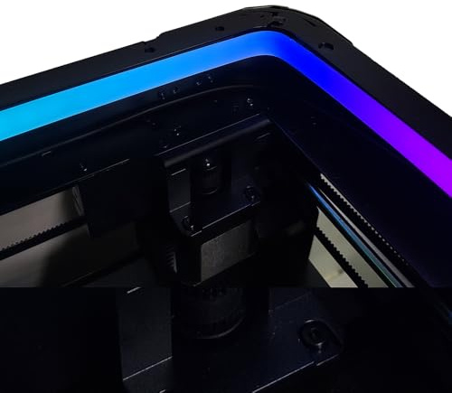 Bambu Lab P1S Stampante 3D RGB Modifica Striscia di Luce di Aspirazione Magnetica, Colore Fantasma, MOZON RT1