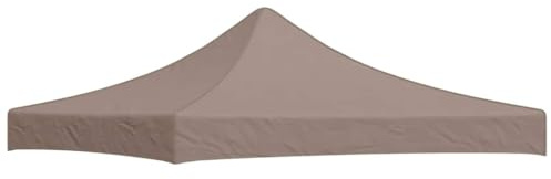 Ersatzdach für Pop-Up Pavillon 3x3 m grau-braun: Gartenpavillon Dach wasserdicht & UV-beständig - 600D Oxford Polyester mit PVC-Beschichtung - Nur Dach, ohne Gestell