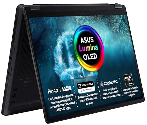 ASUS ProArt GoPro Edition PX13 HN7306EAC CoPilot+ PC Laptop | 13.3 3K (2880x1800) OLED Screen | AMD Ryzen AI Max+ 395 | 128GB RAM | 2TB PCIe SSD | Windows 11
