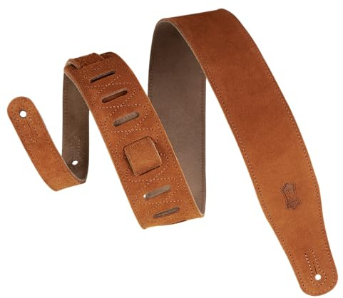 Levy's Gitarrengurt (Veloursleder, ca. 6,4 cm breit) Honigfarben
