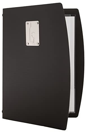 Securit Rio Premium A4 Wine Menu Holder with 4 Pages - Elegant Sleek Design for Restaurants, Bars, and Events - Display for Wine Lists and Specials