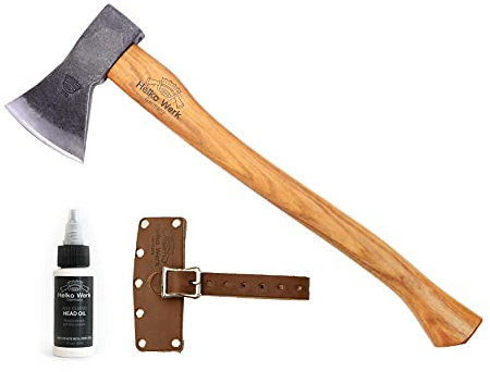 1844 Helko Werk Germany Traditional Rheinland - Made in Germany Compact Lightweight Axe for Backpacking Camping Long Hatchet - Head 1.5 lbs, Handle 20 in. (Rheinland Pack Axe) #11327