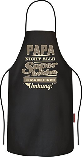 RAHMENLOS Original BBQ Grillschürze, das Geschenk für den Vater: Papa, Nicht alle Superhelden tragen einen Umhang!