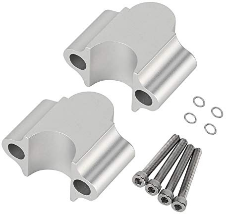 For Bar Risers Universal Aluminum Alloy Billet Handbar Riser 7/8'' 22mm Motorcycle Handbar Rising Clamp (Electroplate)