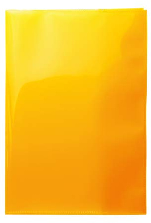 HERMA 19614 Heftumschläge A5 Transparent Orange, 10 Stück, Hefthüllen aus strapazierfähiger, abwischbarer & extra dicker Polypropylen-Folie, durchsichtige Heftschoner Set für Schulhefte, farbig