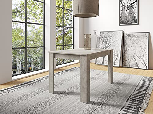 byLIVING Esstisch Nepal, Küchentisch in Beton-Optik, 120 x 80, H 75 cm | Großer Tisch