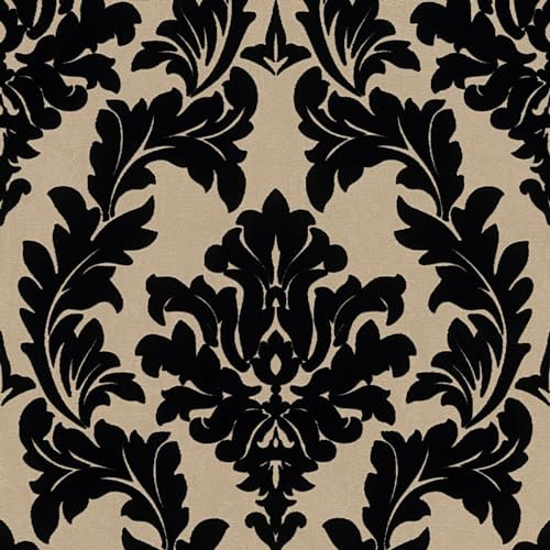 Papier peint baroque Profhome 335804-GU papier peint intissé légèrement texturé au style baroque mat or noir 5,22 m2
