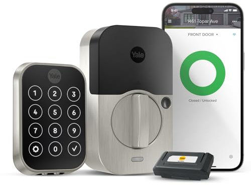 Yale Assure Lock 2 - Cerradura de seguridad inteligente sin llave de níquel satinado con teclado conectado Wi-Fi para entrada de código y acceso remoto, YRD450-WF1-619