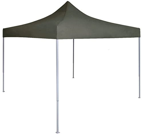 HOMIUSE Profi-Partyzelt Faltbar 2x2 m Stahl Pavillon Faltpavillon Grillpavillon Faltbar Verkaufsstand Gartenpavillon Gartenlaube Party Zelt Groß Faltzelt Pavillion Klappbar Anthrazit