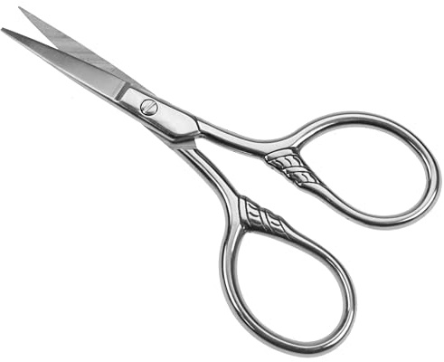 Tijeras de barba cromadas, longitud 9 cm
