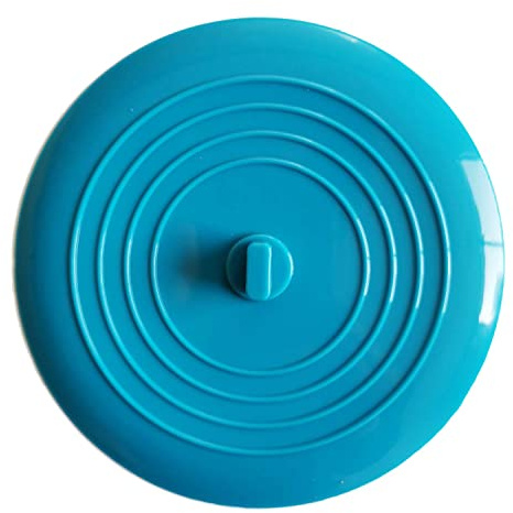 FIXIT Universal Bath Plug, Universal Sink Drain Plug For Kitchen, Bathroom and Laundries. 6 Inch Durable Silicone Plug With Effective Seal (Blue)