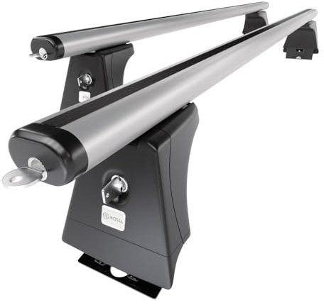 Mossa Barres de Toit en Aluminium adapté pour Peugeot Boxer II Van (2006-2014) - Porte-Bagages de Voiture Argent - Points de Montage 2