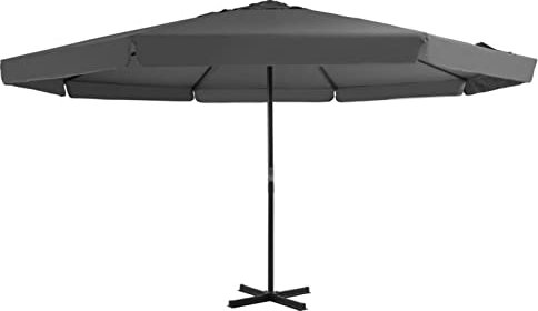 ZEYUAN Sonnenschirm mit Aluminium-Mast, Sonnenschirm Balkon, Balkon Zubehör, Balkonschirm, Balkon Gadgets, Außen-Sonnenschirm, Parasol De Jardin, 500 cm Anthrazit