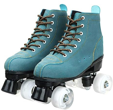 CYYZB Roller Skates Double Row Skates Quad Roller Skating Adjustable Indoor Outdoor Adult Women Girls Men Roller Skates,Trans,UK 10.5/EU 45