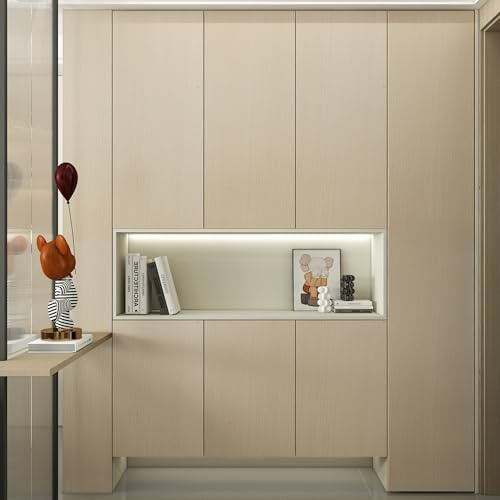 JSEVEM 80CM×4M Dick Beige Holzoptik Selbstklebende Tapete Holztapete Selbstklebend Holz Möbelfolie Wasserfest Klebetapete Holzmaserung Klebbare Klebefolie Tischplatte Küche Schlafzimmer Arbeitsplatte