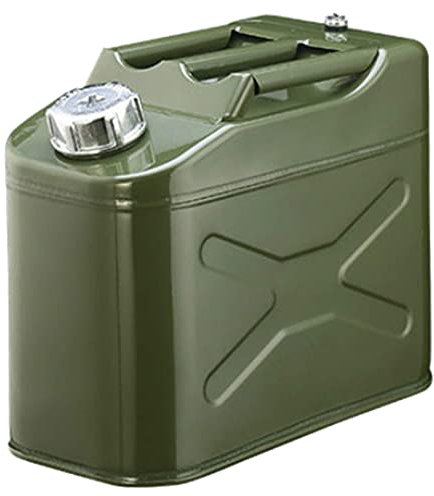 DLAZUM Bidons d'essence avec Bec Universel, bidons de Carburant en métal pour Le Stockage de fûts d'essence de Carburant/Essence/Diesel/pétrole (10 L)