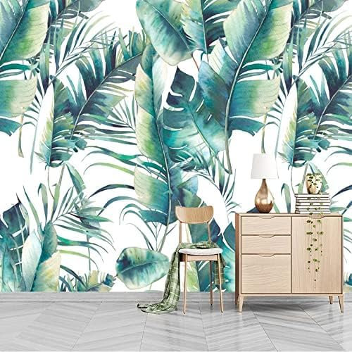 XLMING Arte Minimalista Vintage Con Foglie Di Banano Carta Da Parati 3D Studio Sala Da Pranzo Divano Camera Da Letto Soggiorno Tv Muro-250cm×170cm