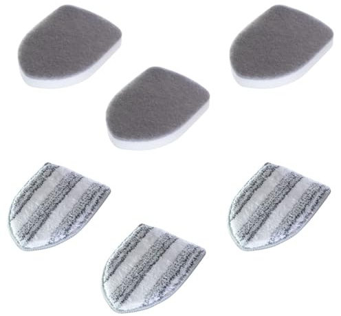 SENEBRA Repuestos para Cepillo de Limpieza Multifuncional 3 en 1 para Ducha y Baño - 3 Recambios de Esponja - 3 Recambios de Microfibra - Compatible con Cepillos Limpia Azulejos y Paredes