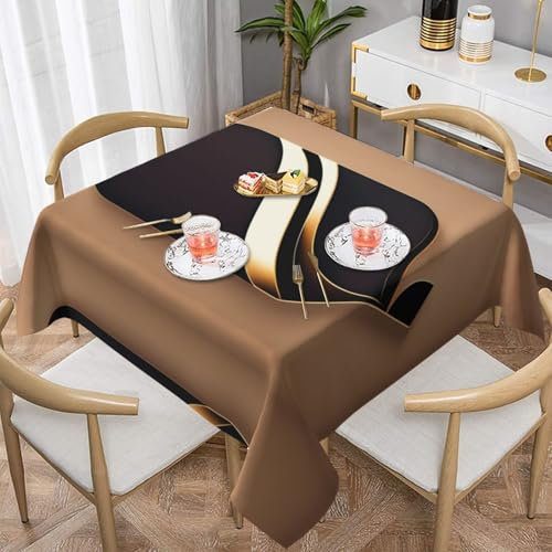 XZDLXJ Modern Letter Logo 54x54 Water-Resistant Square Tablecloth.Warm and Soft Feel, Good Wrinkle Resistance
