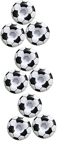 VICASKY 9stücke Aufblasbare Fußball Getränkehalter PVC Drink Cup Holder Für Strand Und Kreative Deko Für Und Events Und Einfach Zu Verwenden