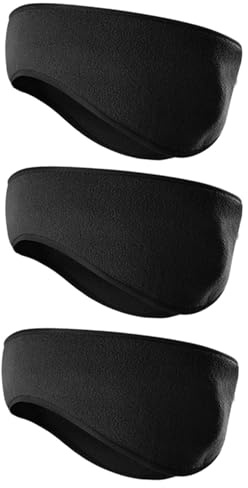 Narunii 3 Stück Wintersport-Stirnbänder für Damen und Herren, Sport-Stirnband, Ohrenschützer, warm, für Yoga, Tanz, Laufen, Skifahren, Radfahren, Fitness