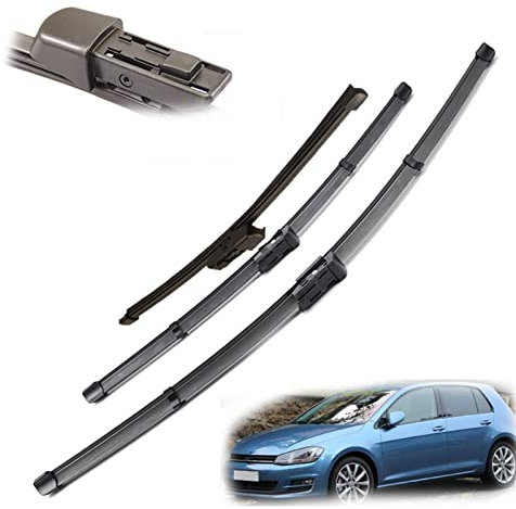 DWDUI 26 18 11 3 STÜCKE Windschutzscheibe Scheibenwischerblätter Vorne Hinten Wischer Für V&w Für Golf 7 MK7 2012 2013 2014 2015 2016 2017 2018