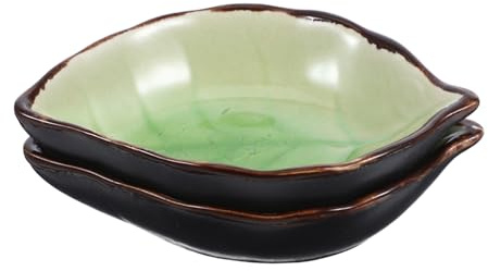 JECOMPRIS 2pièces Repose-cuillère Céramique Vert Porte-cuillère Cuisine Compact Ustensiles Cuisine pour Cuillères Et Spatules Comptoir