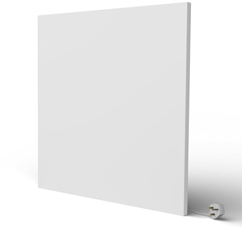 Radi8 Industries Far Infrared Electric Panel Heater | Frameless, Low Energy Wall Mounted, Without Wifi/Remote/Thermostat, (600x600x25) 350W (220-240V/50Hz), UK-Brand