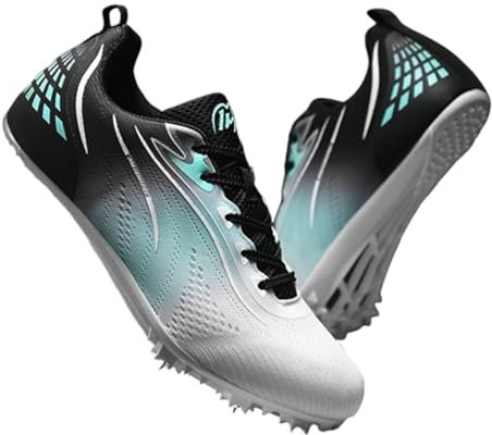 REIJAX Zapatillas de Atletismo Unisex con Clavos de Metal, para Correr, competir y Saltar, con 7 Clavos, para Hombre y Mujer, para Exteriores, Transpirables, para Entrenamiento atlético, 34-44 EU