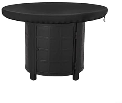 Gettimore Wasserdichte Grillabdeckung aus 420D-Oxford-Gewebe, für Feuerplatte, rund, Outdoor-Grill, Schutz vor Sonne, Regen, Schnee, Wind, Staub, 80 cm/100 cm (80 cm)
