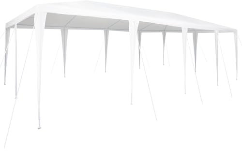 vidaXL Tenda Bianca 8 x 4m | Resistente ai Raggi UV e all'Acqua, Si Monta in Un attimo, Perfetta per 15 Persone. Ideale per raduni, Eventi, Ombra in Giardino, Matrimoni e Come rifugio Estivo.
