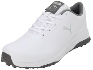PUMA Scarpe da Golf Bianco/Grigio Fusion Tech SL, bianco, 40 EU