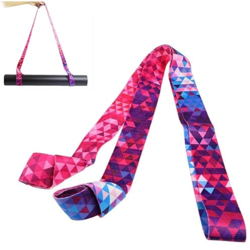 Yoga Mat Strap for Carrying Pilates Mat Carrier Stretching Strap Belt, Adjustable Loops Multipurpose Lightweight Hands-Free Accessories for Fitness Yoga Pilates, 38mm Wide, 1Pc (Yogamat Not Included)