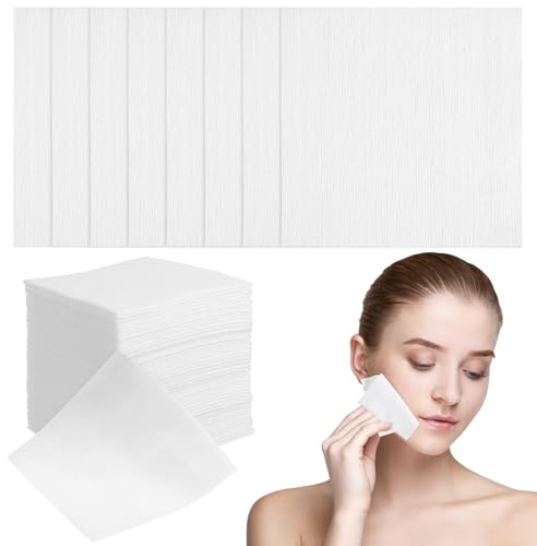 UKCOCO 400 Stück Vlies Make Up Entferner Pads 10x10cm Hautverträgliche Gesichtsreinigungspads für Sensible Haut Vielseitig Einsetzbar in Kosmetik und Tattoo Studios