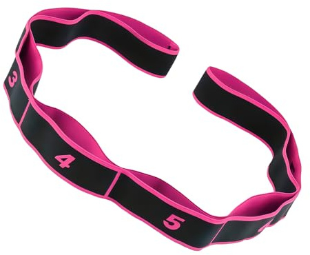 JAMNGHB Ceinture élastique 8 sections pour étirements de danse Pilates Fitness Exercice Bande de résistance avec chiffres Bande élastique pour étirement danse latine