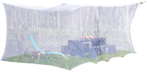 Abri de camping en maille pour pique-nique et zones assises, housse de filet de terrasse en polyester transparent, design extérieur, auvent de jardin, clôture de camping, abri de terrasse