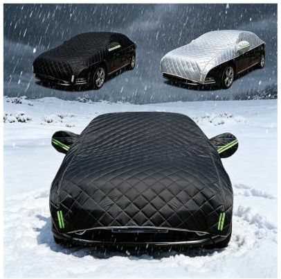 Auto Abdeckplane für Volkswagen Golf 6 Cabrio, 4-lagige wasserdichte Oxford-Autohülle mit reflektierenden Streifen – Wetterschutz gegen Schnee, Regen, Frost, Laub & UV-Strahlung